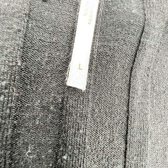 Free People Central Park Cardi Top Black Womens Large Ribbed Button Sweater - Picture 4 of 5